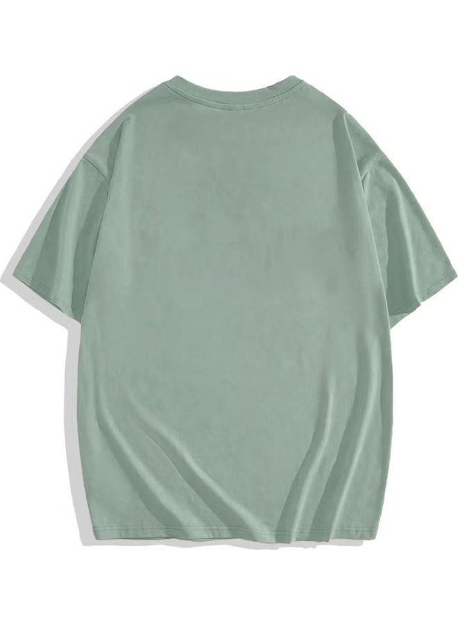 BRZ Collection Unisex Oversize Basic T-Shirt Gray Stone Color - Image 3